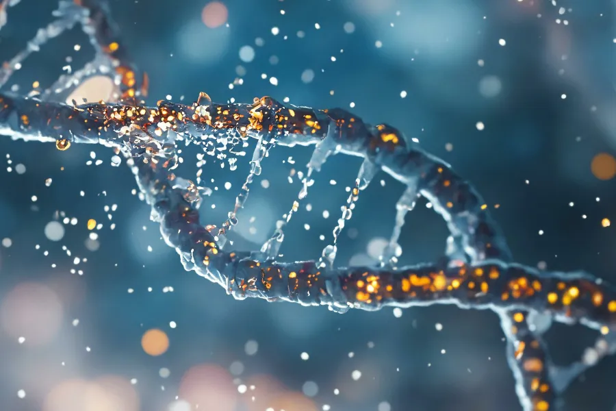 Regenerative-Medicine-Clinic 3D illustration of a DNA spiral. Schedule regenerative medicine treatment from Nonkulie Dladla, M.D. in Manhattan.